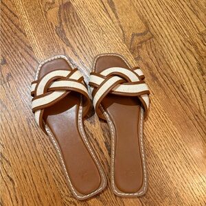 H&M Tan and Cream Sandals